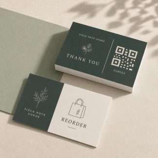 Custom QR Review & Reorder Cards