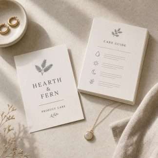 Custom Product Care Cards