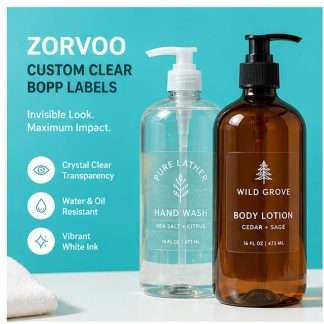 Custom Clear BOPP Labels