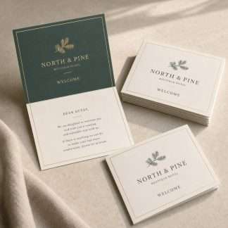 Custom Hotel Welcome Cards