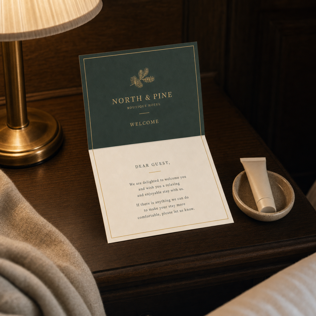 Custom Hotel Welcome Cards detail 2