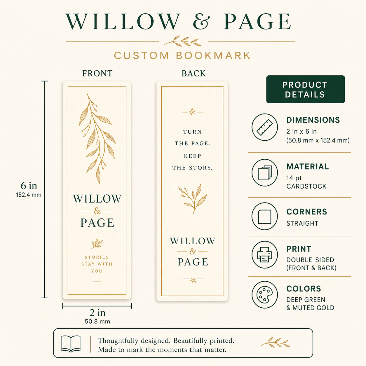 Custom Bookmarks – 2 × 6 in detail 3